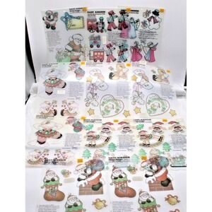 Lot of 11 Vintage Christmas Shrink Designs Daisy Kingdom 80s-90s NOS Cut & Bake